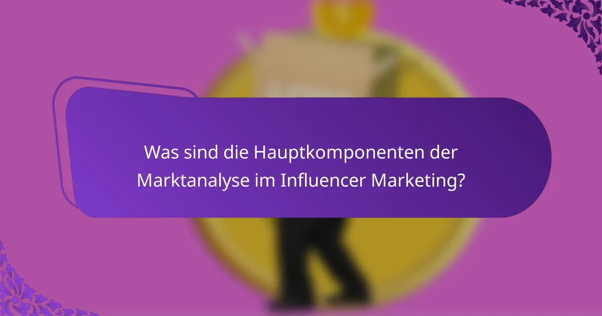 Was sind die Hauptkomponenten der Marktanalyse im Influencer Marketing?