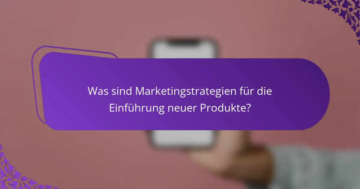 Was sind Marketingstrategien für die Einführung neuer Produkte?