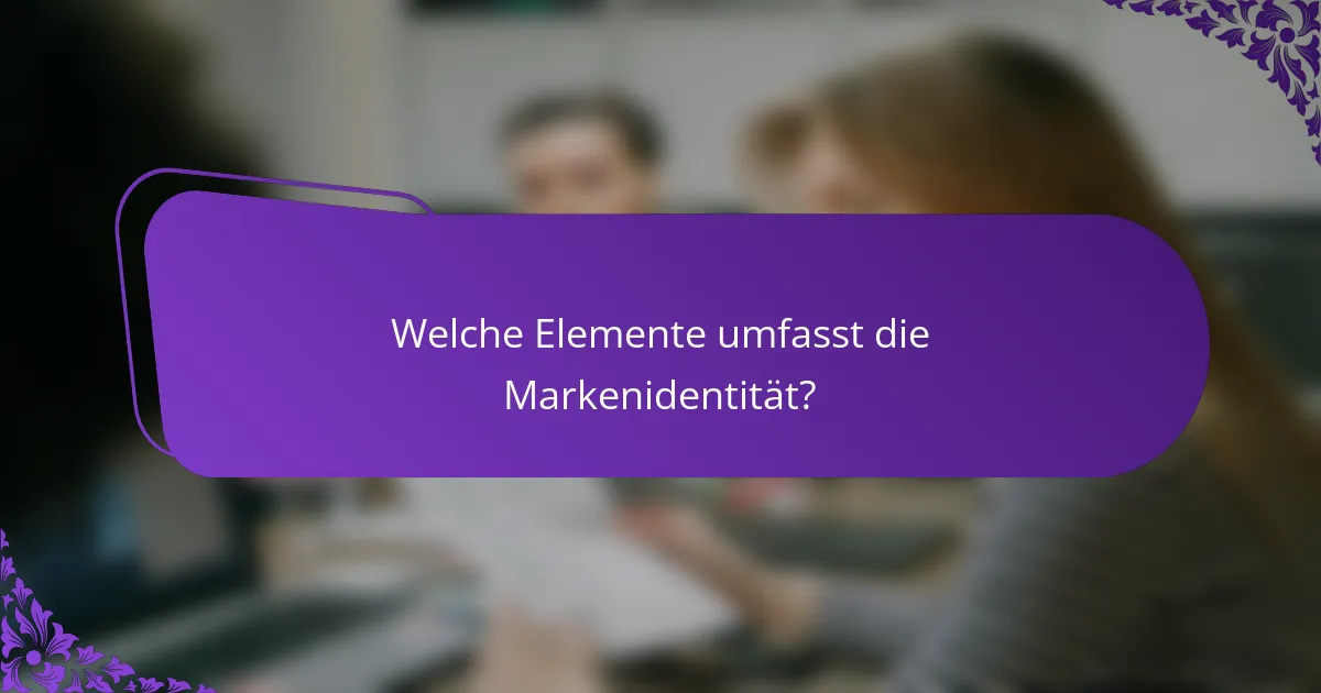 Welche Elemente umfasst die Markenidentität?