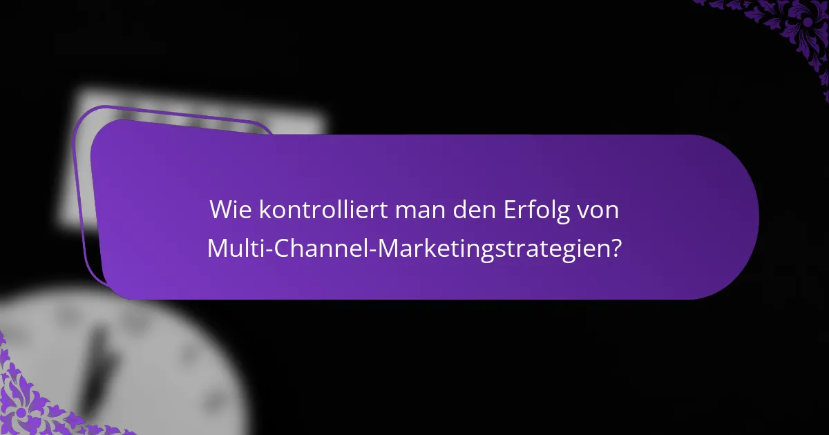 Wie kontrolliert man den Erfolg von Multi-Channel-Marketingstrategien?